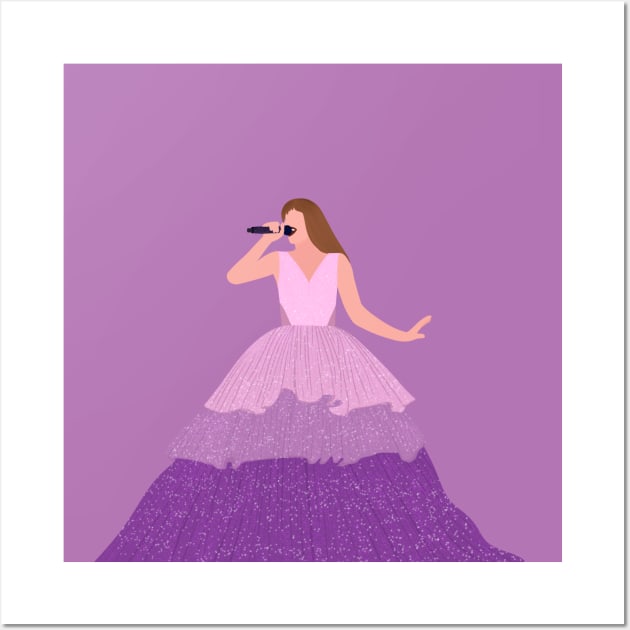 speak now eras tour purple gown Wall Art by FunartsbyM